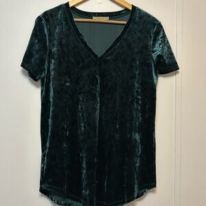 Green Velvet Top